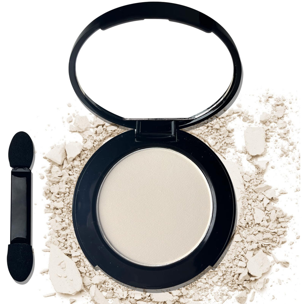 Sombra MEICOLY blanco marfil con espejo para un estilo suave en el párpado.