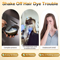 Canas visibles antes de usar Meidu, cabello gris.