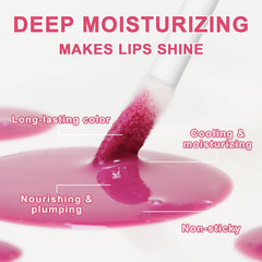 Meilury brillo labial hidratante con vitaminas, color sin resecar