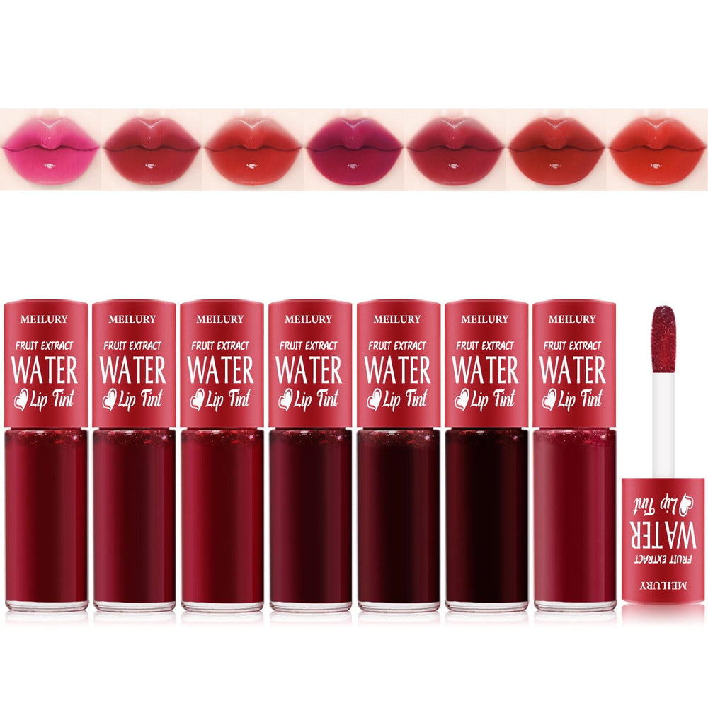 Meilury, conjunto de tintes labiales, colores vivos con acabado mate duradero.
