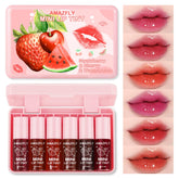 Meilury set de tintes labiales 6 colores para labios, look vibrante todo el día