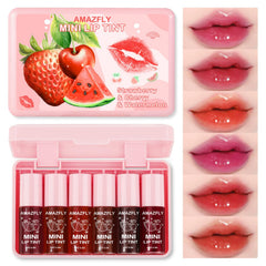 Meilury set de tintes labiales 6 colores para labios, look vibrante todo el día