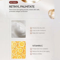 MeiPlumLai crema de manos retinol aplicación en manos para suavizar la textura.