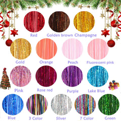 MEIYOU lote-hilos-48-pulgadas: muestra de colores para peinados creativos.