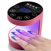 MEKK Lámpara UV mini inalámbrica para uñas, ideal para curado sin cables.