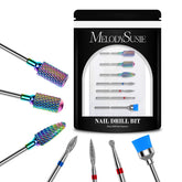 MelodySusie bits para taladro de uñas, conjunto de 7 piezas carburo y diamante.