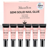 MelodySusie empaque de pegamento para uñas semi sólido, listo para uso en casa