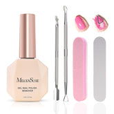 MelodySusie Kit quitar esmalte gel 15ml facilita una manicura rápida en casa.