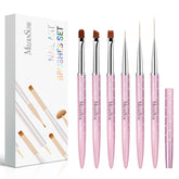 Pinceles delineadores MelodySusie para trazos finos y precisión en uñas.