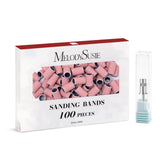 MelodySusie bandas lija 120, primer plano para preparación rápida de uñas.