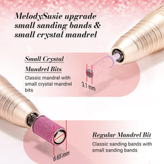 MelodySusie: banda grano 180, suaviza uñas naturales y cutículas con baja velocidad.