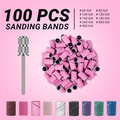 Bandas MelodySusie para taladro de uñas, lijado 180, acabado liso.