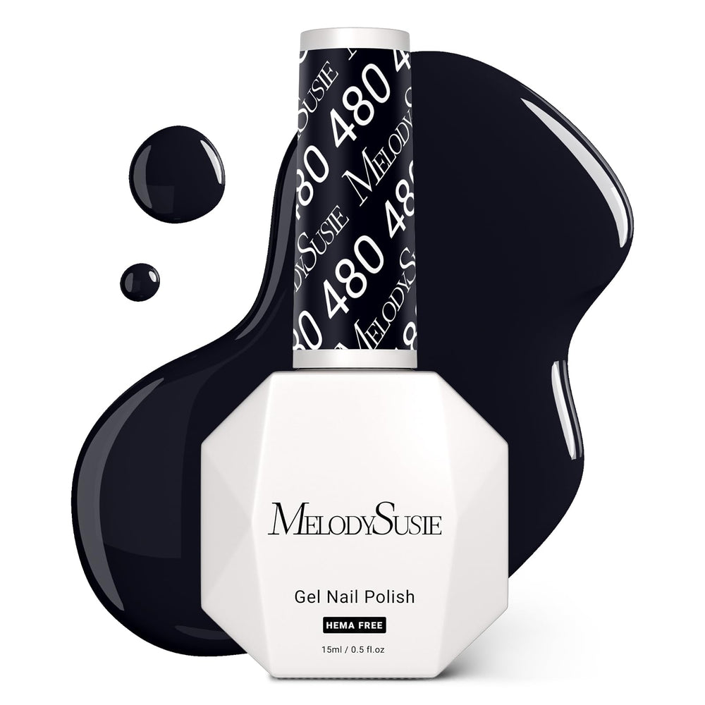 MelodySusie botella de gel negro sin hema para manicura más segura.