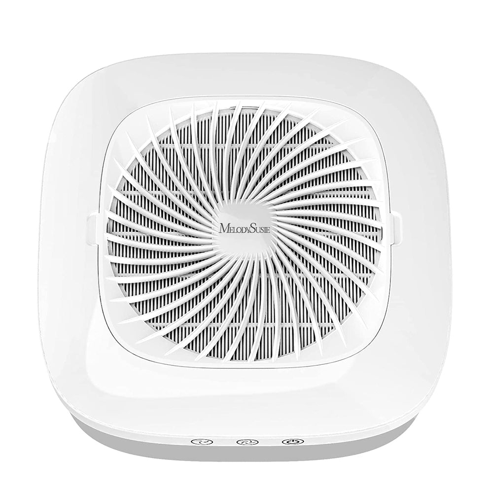 MelodySusie colector polvo de uñas, vista frontal, captura polvo rápidamente para un ambiente de trabajo limpio.