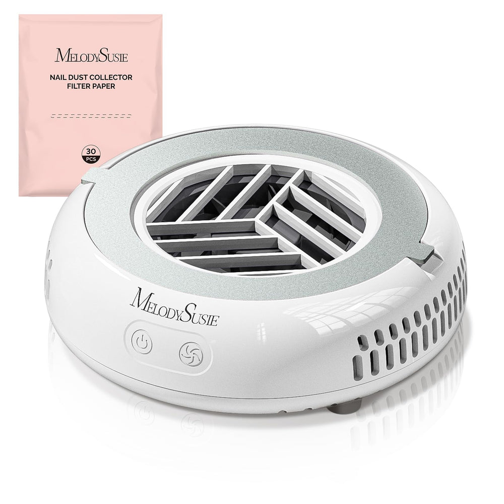MelodySusie colector polvo uñas tamaño bolsillo blanco, ideal para uso diario