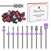 MelodySusie, conjunto diamante fresa uñas para limar con precisión y terminar suavemente