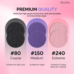 Discos MelodySusie negro 80 grano para remover durezas con suavidad.