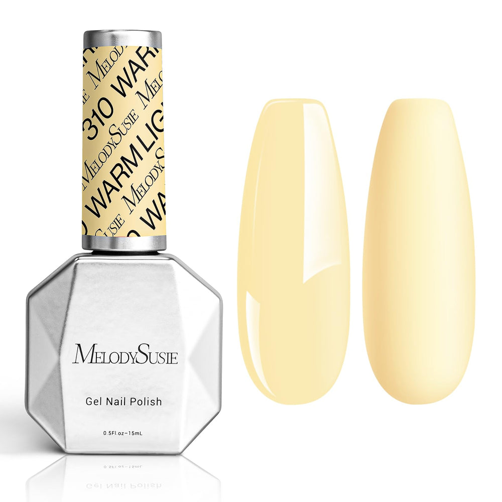 MelodySusie esmaltado gel amarillo espeso en botella, ideal para manicura duradera