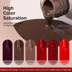 MelodySusie esmalte gel marrón claro para uñas elegantes