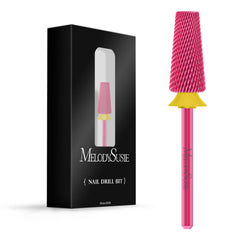 MelodySusie fresa carburo 5-en-1 rosa para uñas, aplicación rápida y precisa.