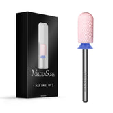 MelodySusie fresa cerámica para uñas con barril grande, punta redonda, ideal para contornear gel.