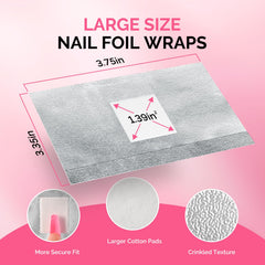 MelodySusie hojas de aluminio con relieve para uñas duraderas.