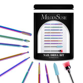 MelodySusie kit taladro uñas 10 piezas para limar y remover uñas