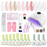 MelodySusie kit gel uñas con lámpara P-Plus30F para curado rápido y uniforme.