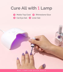 MelodySusie lampara UV mini, control de boton simple para curado eficiente