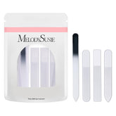 MelodySusie: lima de cristal para uñas, largo doble cara, borde 360 grano para forma suave