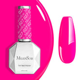 MelodySusie Neon Pink Gel Esmalte: botella brillante para uñas