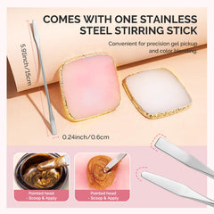 MelodySusie paleta amplia permite mezclar geles y pigmentos con comodidad.