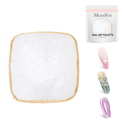 MelodySusie paleta de resina para nail art, forma cuadrada, superficie amplia para mezclar colores.