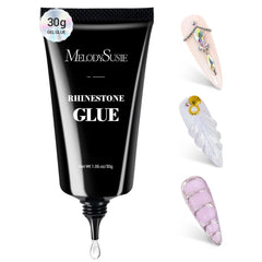 MelodySusie pegamento gel pedrería: fijación duradera para uñas decoradas