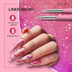 Pincel gel extensión MelodySusie para capas consistentes y duraderas.