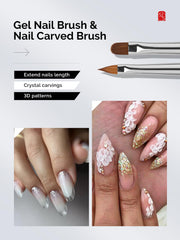Pincel plano MelodySusie ideal para rellenar y aplicar gel con suavidad.