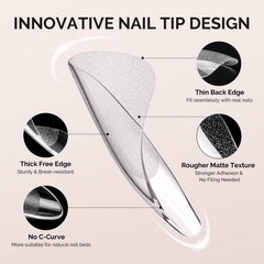 MelodySusie Tips Uñas Pre-Etchado: diseño sin limado para aplicación rápida