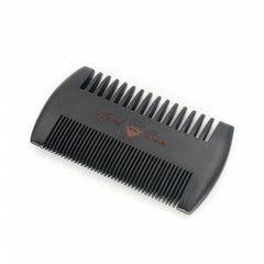 Menesia peine con diseño cráneo negro, estilo distinto para barba y cabello.