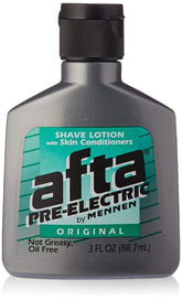 Mennen Afta loción pre-afeitado Original en botella para un desliz suave.