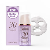 MENOKIN Masque Bulles 30 Secondes — emballage élégant pour soin rapide du visage