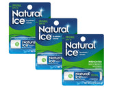 Mentholatum Natural Ice Original SPF 15, paquete de 3, protección labial diaria.