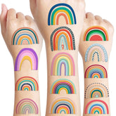 MeoIsDaBest 96 piezas tatuajes arcoíris pastel para decoración festiva suave