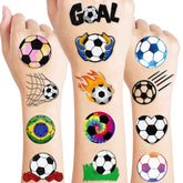MeoIsDaBest tatuajes temporales balón fútbol copa Europa para fiesta, divertidos y aptos para todas las edades.