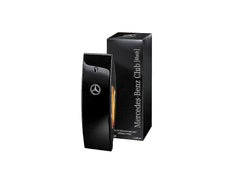 Mercedes-Benz Club Black: botella frontal, aroma masculino para uso diario.