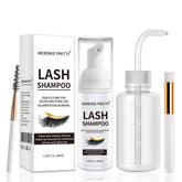 Mererke Pretty limpiador de pestanas para extensiones, limpieza profunda para adherencia