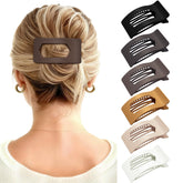 Mesovor clip plano cuadrado para cabello grueso, con agarre fuerte para uso diario.