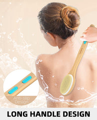 Metene cerdas duras naturales ofrecen exfoliación suave.