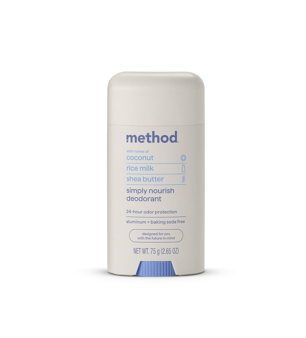 Desodorante Method Simply Nourish, empaque PCR, opción ecológica para uso diario.