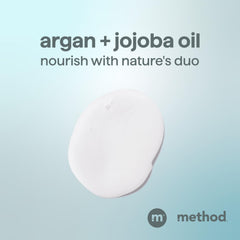 Argan oil drops on Method Men Sea + Surf indicate added conditioning.