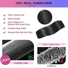 Extensiones MEYOFUN con broches y goma suave protegen el cuero cabelludo.